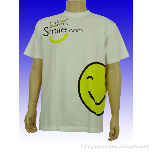 Unisex White Smile Printed T-Shirt